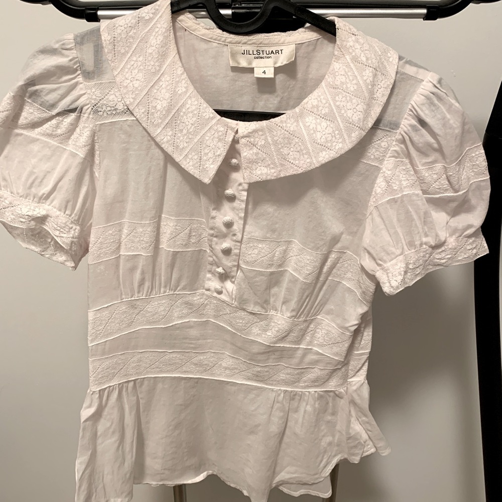 Jill Stuart white cotton blouse